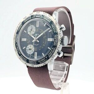 Vintage Rego Worldtime Bezel Men's Mechanical Basic Chronograph Wristwatch